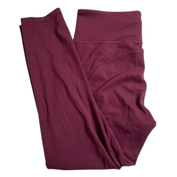 Lululemon Athletica Womens 8 Maroon Cassis Invigorate High Rise Crop 23" Legging - Picture 1 of 4
